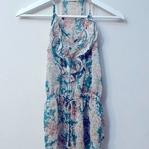 Lush see thru top sleeves size S lightweight boho flower spring sheer romantic
